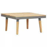 7 személyes barna tömör akácfa kerti bútorgarnitúra párnákkal