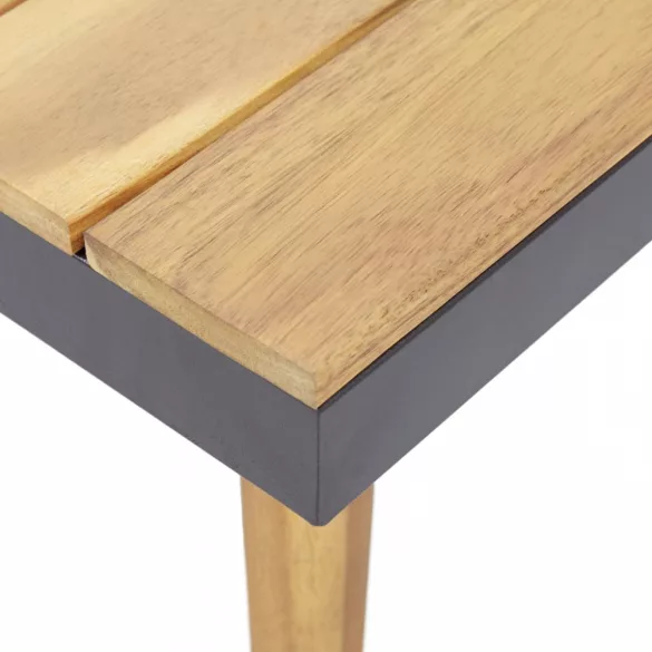 8 személyes tömör akácfa kerti társalgószett párnákkal