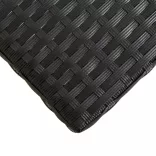 fekete polyrattan kerti pad 80 cm