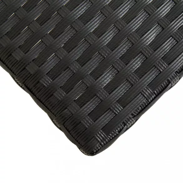 fekete polyrattan kerti pad 80 cm
