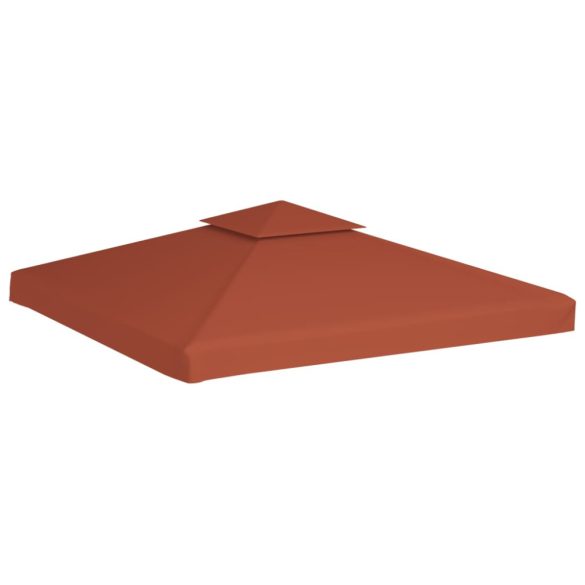terrakotta kétszintes pavilon tetőponyva 310 g/m² 3 x 3 m