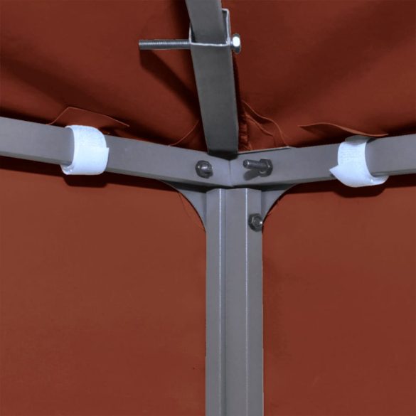 terrakotta kétszintes pavilon tetőponyva 310 g/m² 3 x 3 m