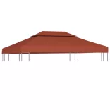 terrakotta kétszintes pavilon tetőponyva 310 g/m² 4 x 3 m
