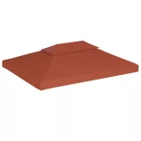 terrakotta kétszintes pavilon tetőponyva 310 g/m² 4 x 3 m