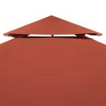 terrakotta kétszintes pavilon tetőponyva 310 g/m² 4 x 3 m