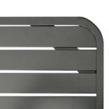 9-részes sötétszürke kültéri acél étkezőgarnitúra