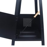 fekete acél tűzrakó 35 x 35 x 99 cm