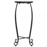 3 db kék és fehér kerámia mozaik asztal