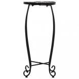 3 db fekete és fehér kerámia mozaik asztal