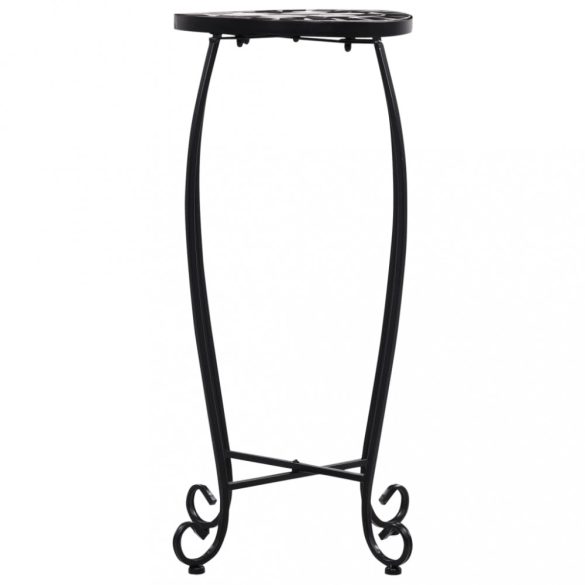 3 db fekete és fehér kerámia mozaik asztal