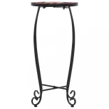 3 db terrakotta és fehér kerámia mozaik asztal