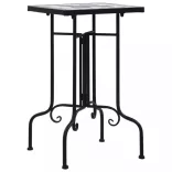 fekete és fehér kerámia mozaik kisasztal