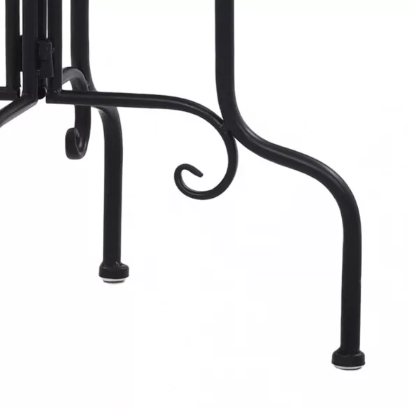 fekete és fehér kerámia mozaik kisasztal