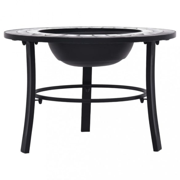 fekete és fehér kerámia mozaik tűztál 68 cm