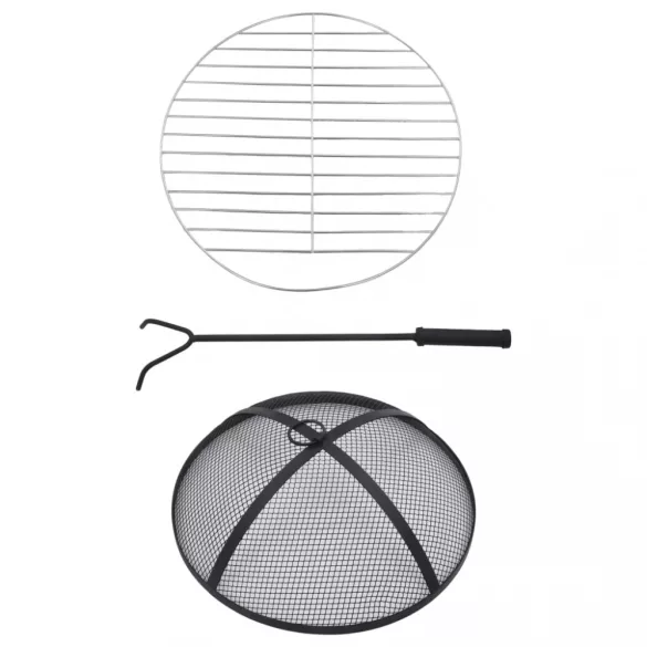 kék és fehér kerámia mozaik tűztál asztallal 68 cm