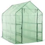 acél melegház 12 polccal 143 x 214 x 196 cm