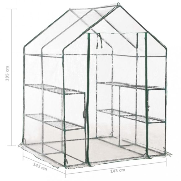 melegház 8 polccal 143 x 143 x 195 cm