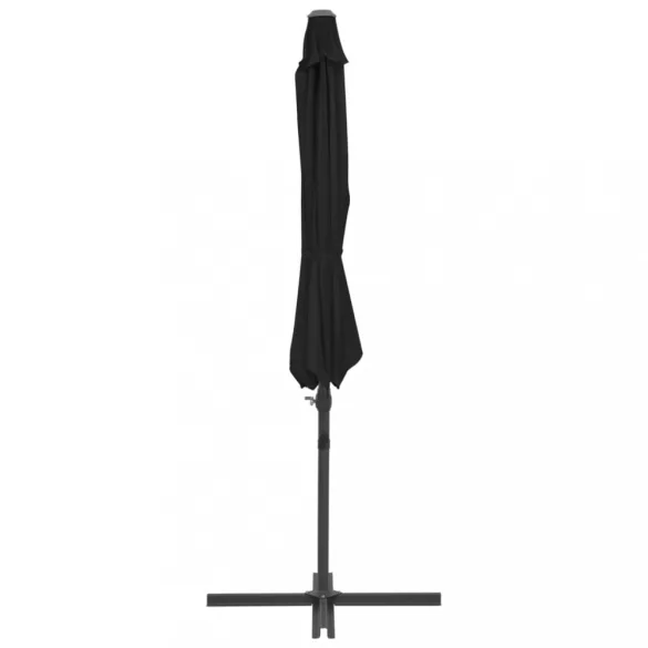 fekete konzolos napernyő acélrúddal 300 cm