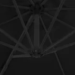 fekete konzolos napernyő acélrúddal 300 cm