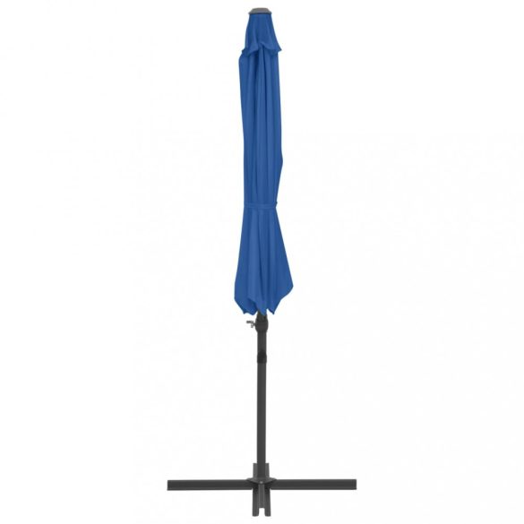 azúrkék konzolos napernyő acélrúddal 300 cm