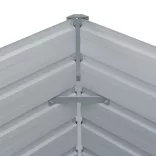 antracitszürke horganyzott acél kerti magaságyás 160x80x45 cm