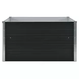 antracitszürke horganyzott acél kerti magaságyás 100x100x45 cm