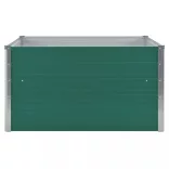 zöld horganyzott acél kerti magaságyás 100 x 100 x 45 cm