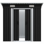 antracitszürke acél kerti fészer