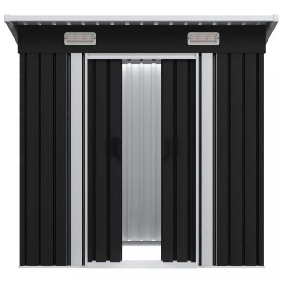 antracitszürke acél kerti fészer