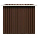 barna acél kerti fészer 194 x 121 x 181 cm