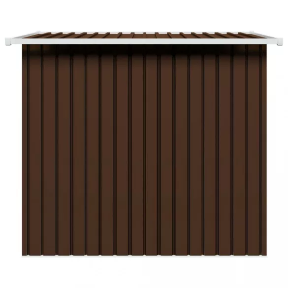 barna acél kerti fészer 194 x 121 x 181 cm