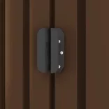 barna acél kerti fészer 194 x 121 x 181 cm