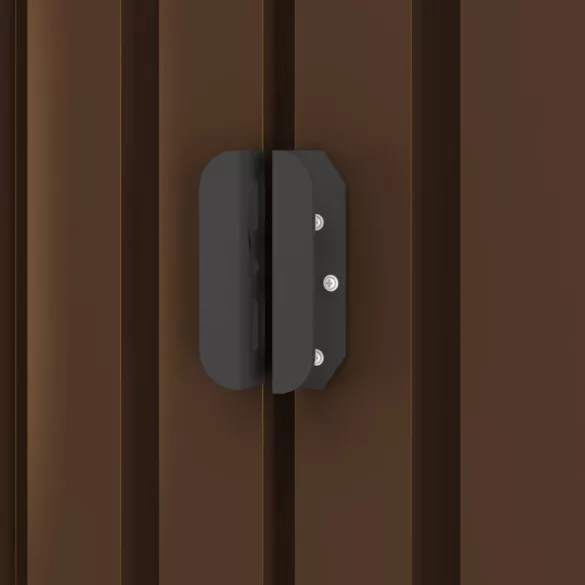 barna acél kerti fészer 194 x 121 x 181 cm