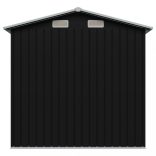 antracitszürke acél kerti fészer 204 x 132 x 186 cm