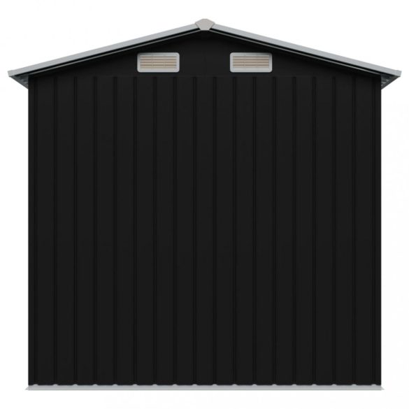 antracitszürke acél kerti fészer 204 x 132 x 186 cm