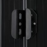 antracitszürke acél kerti fészer 204 x 132 x 186 cm