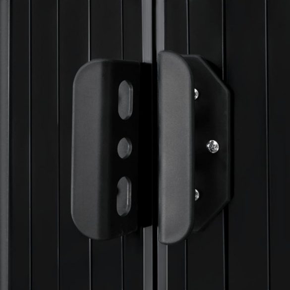 antracitszürke acél kerti fészer 204 x 132 x 186 cm