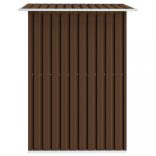 barna acél kerti fészer 204 x 132 x 186 cm