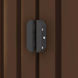 barna acél kerti fészer 204 x 132 x 186 cm