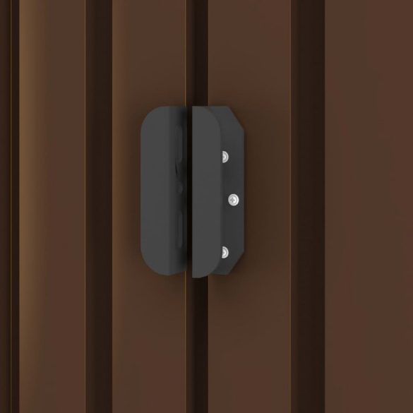 barna acél kerti fészer 204 x 132 x 186 cm