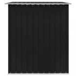 antracitszürke acél kerti fészer 257 x 205 x 178 cm