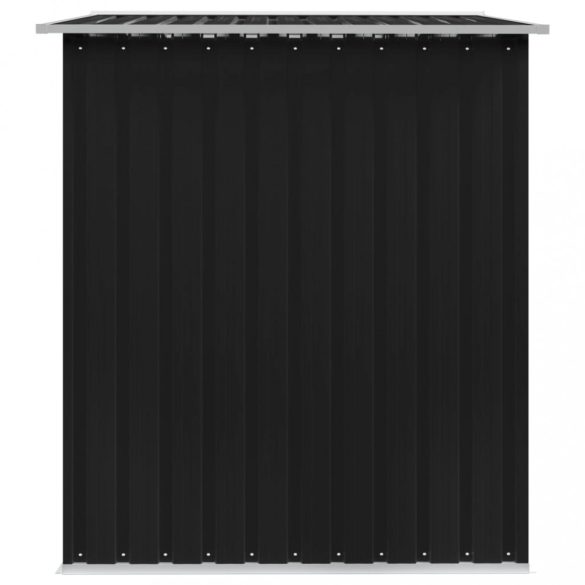 antracitszürke acél kerti fészer 257 x 205 x 178 cm