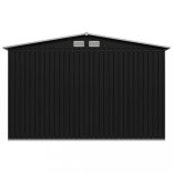 antracitszürke acél kerti fészer 257 x 205 x 178 cm