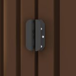 barna acél kerti fészer 257 x 205 x 178 cm