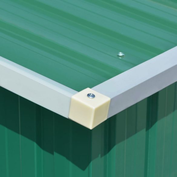 zöld horganyzott acél kerti fészer 257 x 779 x 181 cm