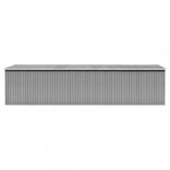 szürke horganyzott acél kerti fészer 257 x 779 x 181 cm