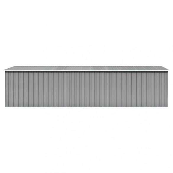 szürke horganyzott acél kerti fészer 257 x 779 x 181 cm