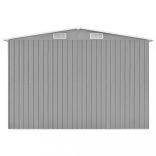 szürke horganyzott acél kerti fészer 257 x 779 x 181 cm