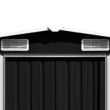 antracitszürke horganyzott acél kerti fészer 257 x 779 x 181 cm