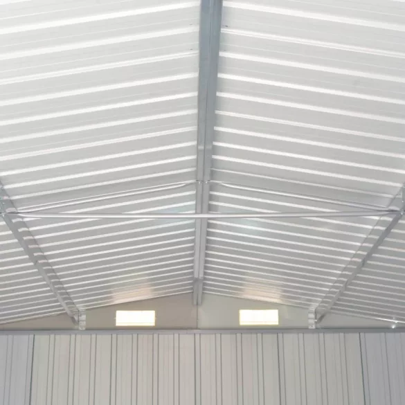 antracitszürke horganyzott acél kerti fészer 257 x 779 x 181 cm